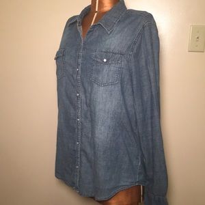 Denim Button-Down Shirt